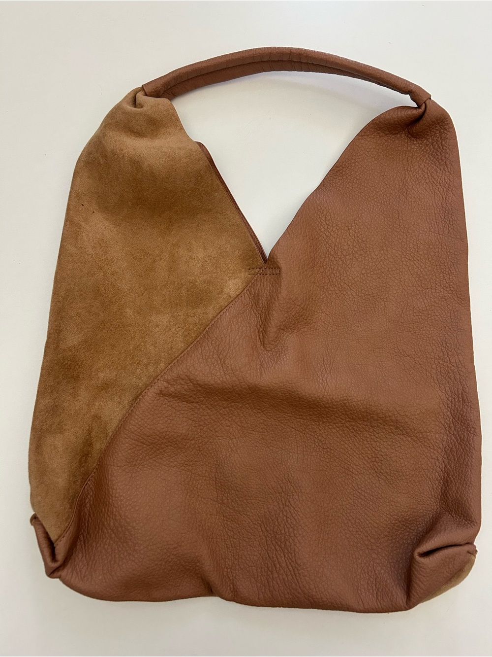 NWOT Shiraleah Two-Tone Tan and Suede Hobo Bag